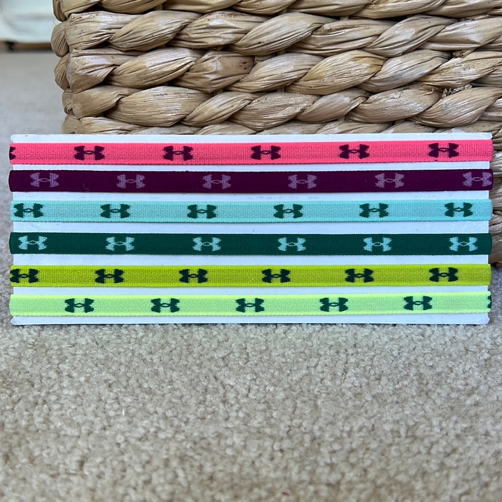 (NWOT) Under Armour No-Slip Headbands: Set of 6